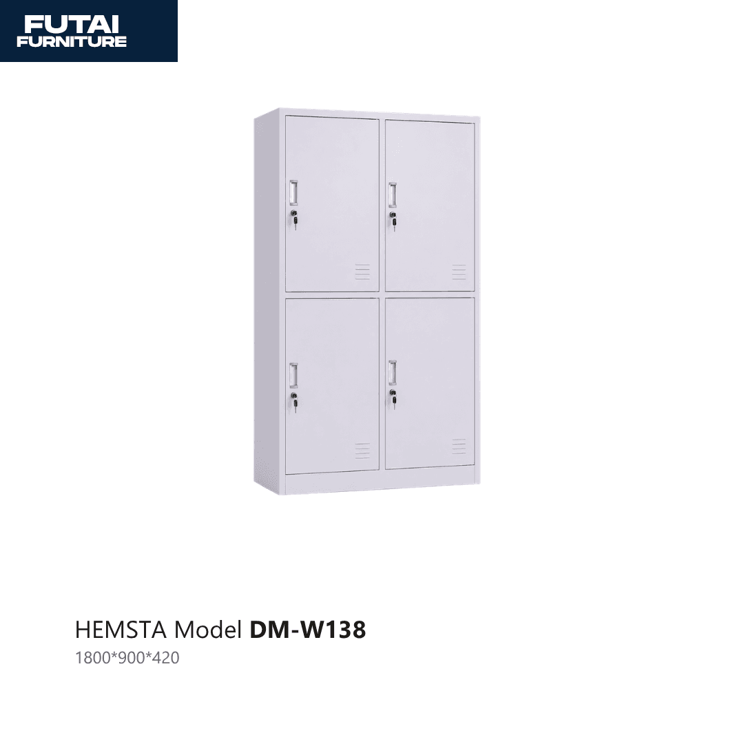 ตู้ล็อกเกอร์เหล็ก 4 ช่อง รุ่น DM-W138 สีม่วงลาเวนเดอร์