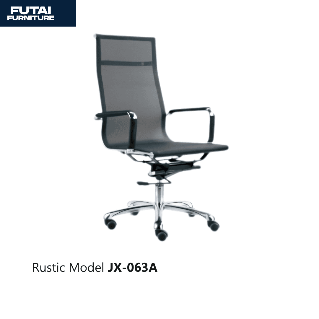 เก้าอี้ผู้บริหารหนัง รุ่น JX-063A พนักพิงสูงลายเส้น