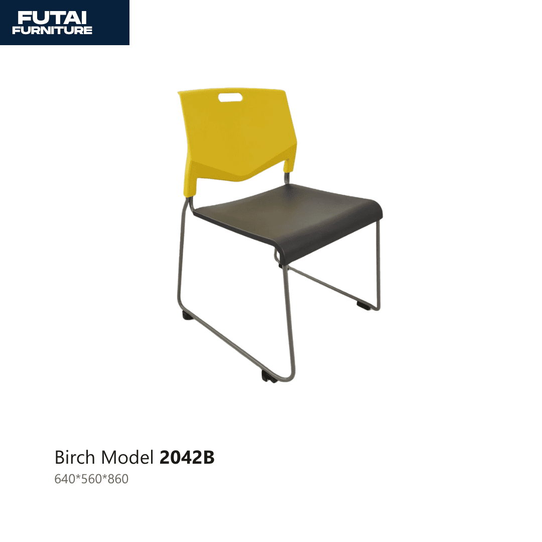 เก้าอี้พับคลาสสิก รุ่น 2042B เบาะสีเหลือง-ดำ