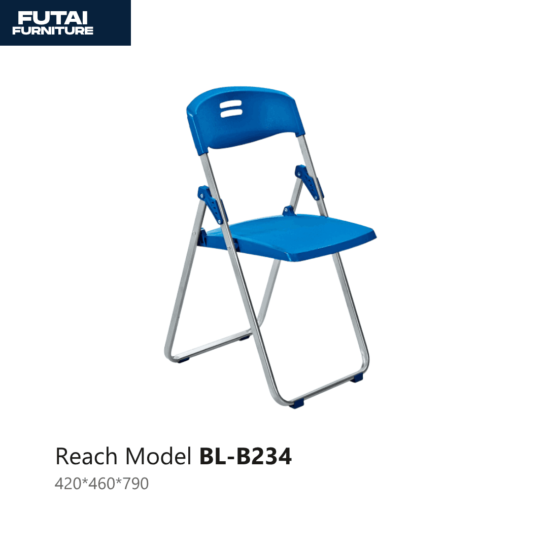 เก้าอี้พับคลาสสิก รุ่น BL-B234 เบาะสีฟ้า