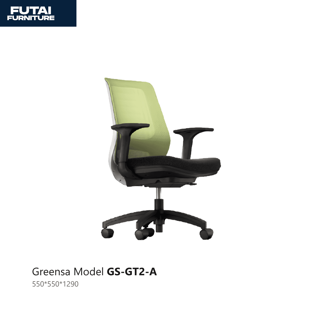 เก้าอี้สำนักงานตาข่าย รุ่น GS-GT2-A สีเขียว ดีไซน์โฉบเฉี่ยว